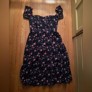 Dress the population floral embroidery dress